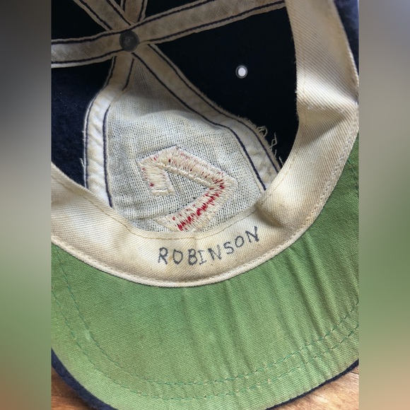 VTG Cleveland Indians Wool Hat Cap Fitted Crooked C - Picture 3 of 7